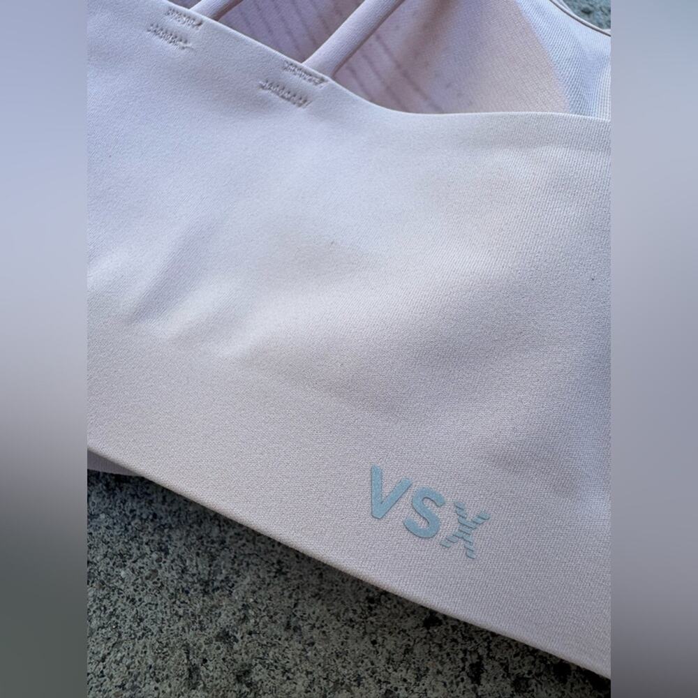 NEW Victoria’s Secret VSX Elevate Strappy-Back Sports Bra – Light Pink, Size L - Picture 3 of 6